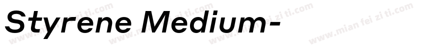 Styrene Medium字体转换